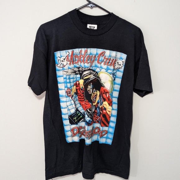 Vintage 80's Motley Crue Dr. Feelgood ROCK Concert T Shirt Size Large SSI Tag - Picture 2 of 8